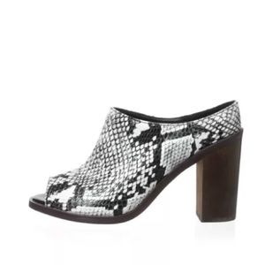 SKIN SHOES MANHATTAN MULES open toe block heels